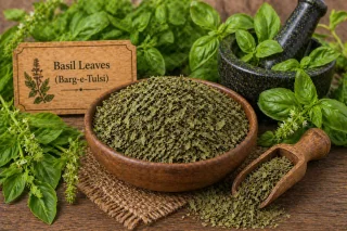Dried Tulsi Leaves (Holy Basil / Barg-e-Tulsi)